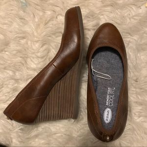Dr Scholls brown wedges